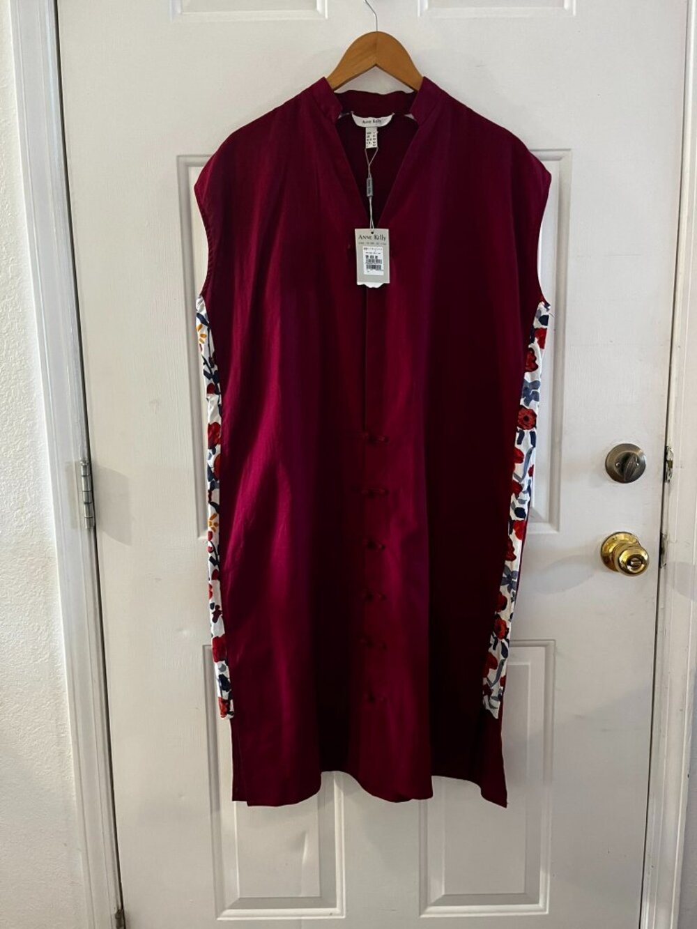 Anne Kelly Metrojaya Woman's Plus-Size 100% Linen Minimalist Midi Dress Sz 18